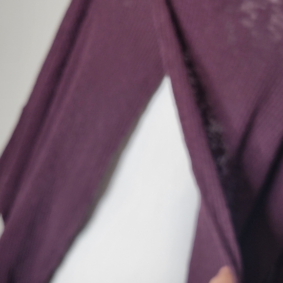 Free People Beach World Traveler Pullover Split‎ Back Oversized Sweater Top S - Picture 9 of 11